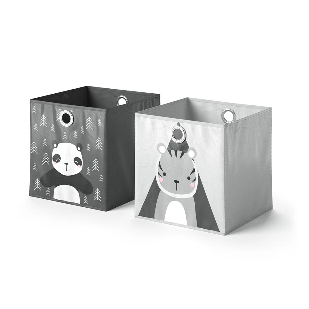 Opvouwbare box  Donkergrijs 30 x 30 cm Set van 2 Vicco
