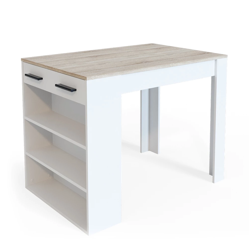 Eetkamertafel Repose Sonoma/Wit 67 x 100 cm Vicco