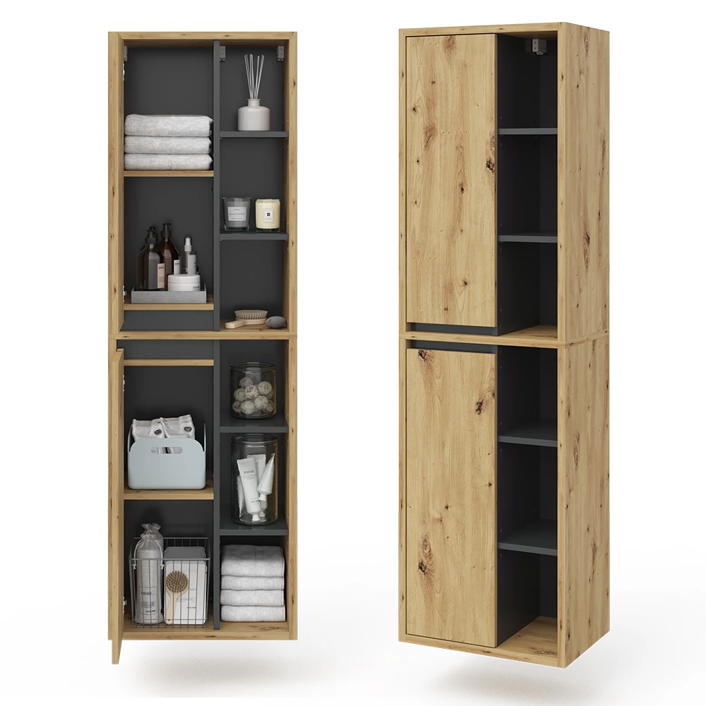 Badkamermeubel Viola Artisanaal eiken 50 x 170 cm Vicco