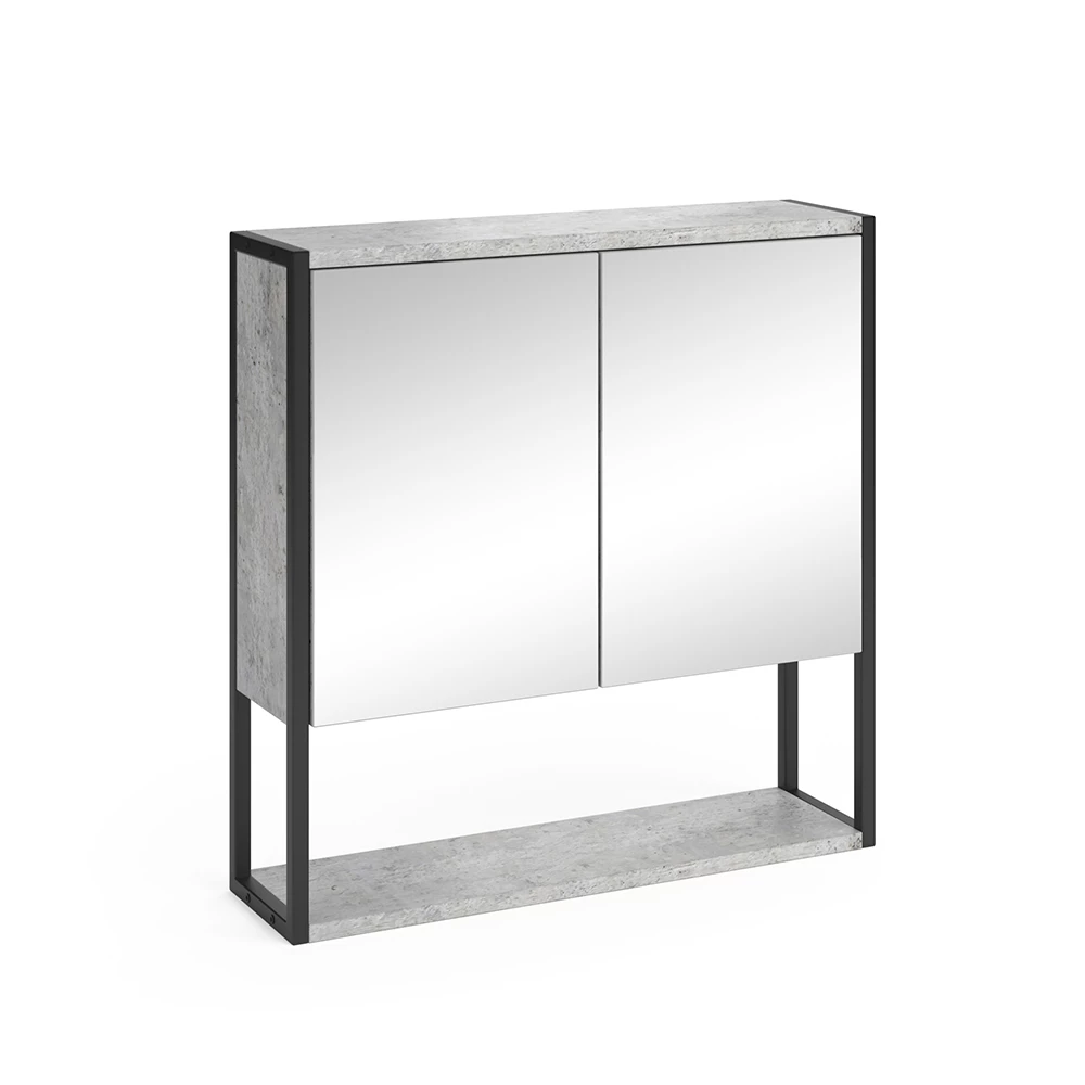 Badkamerspiegelkast Fyrk Beton 60 x 60.6 cm Vicco