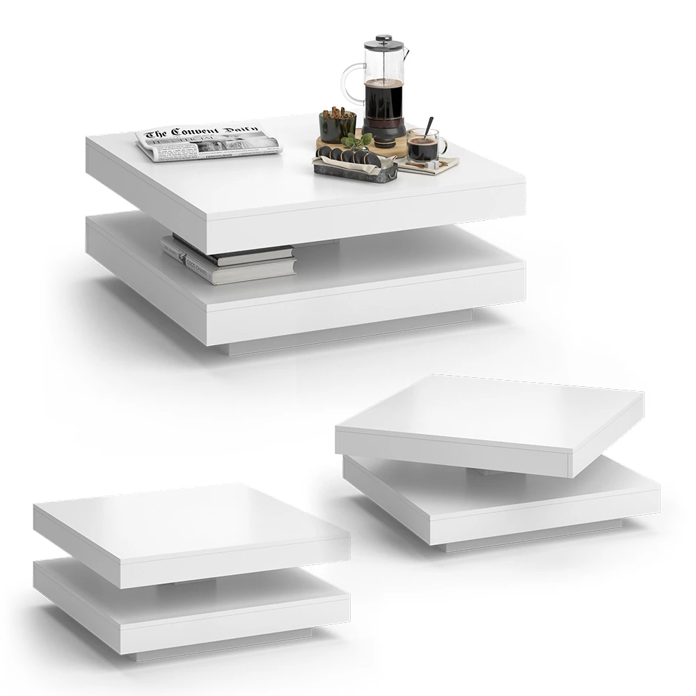 Salontafel Elias Wit 70 x 70 cm Vicco