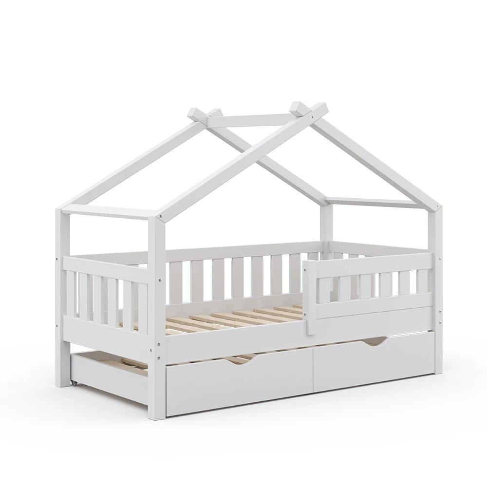 Huisbed Design Wit 80×160 cm met logeerbed Vitalispa