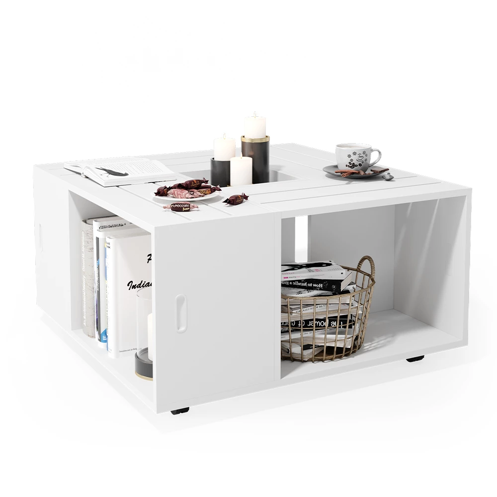 Salontafel Anton Wit 80 x 80 cm Vicco