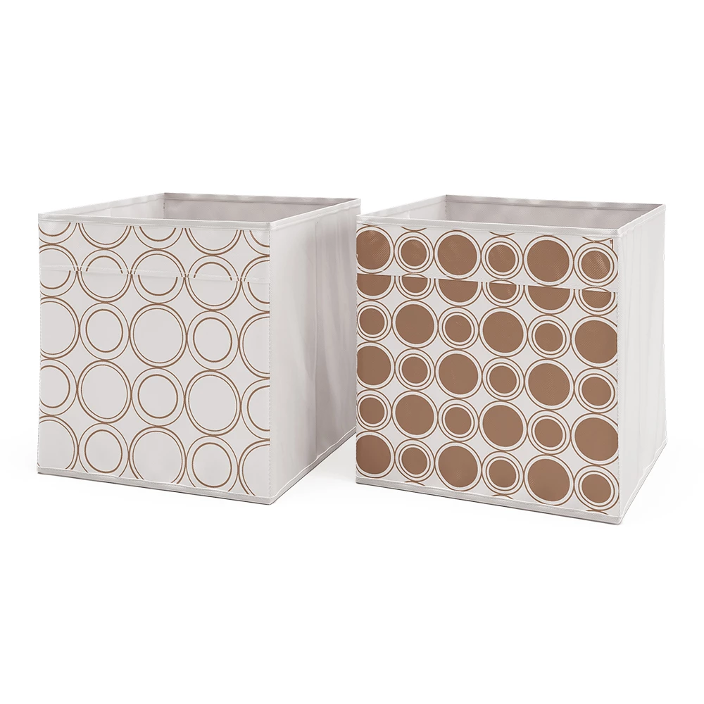 Opbergbox  Wit/Goud 30 x 30 cm Set van 2 Vicco