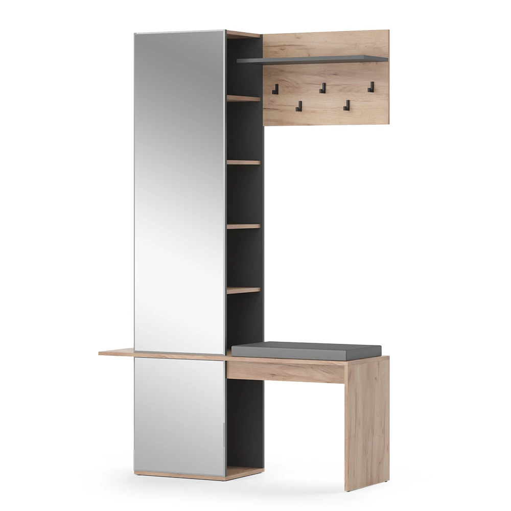 Garderobe Adeline Krachtige eik goud 120 x 190 cm Vicco