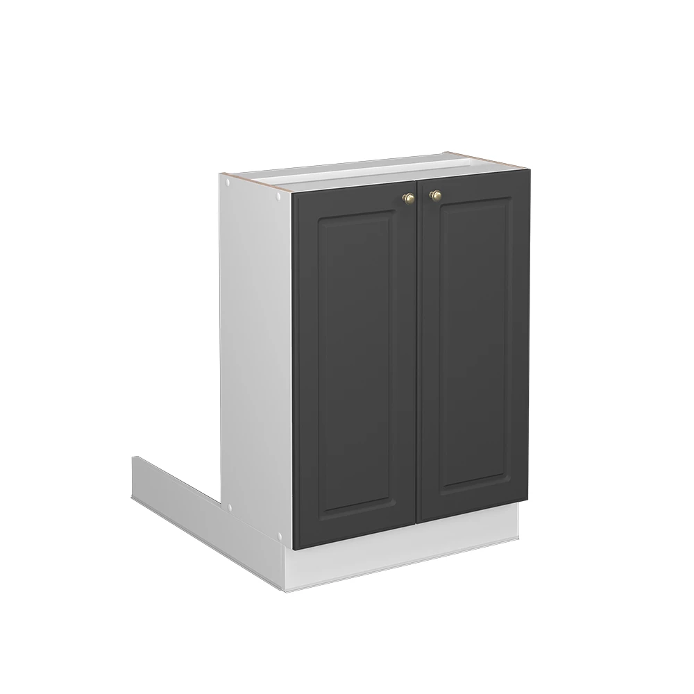 Keukeneiland Fame-Line Anthrazit-Gold Landhaus 60 cm zonder werkblad Vicco