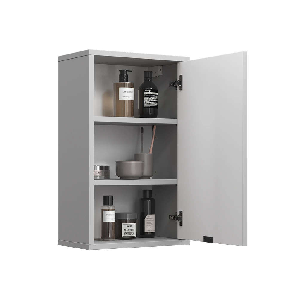 Badkamerkast Eliza Grijs 40 x 65 cm met 2 legplanken Vicco