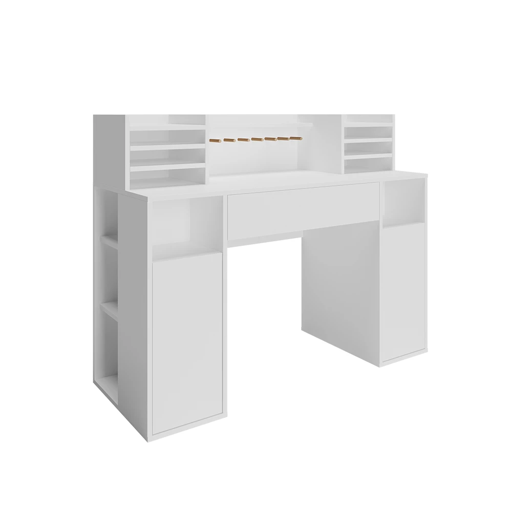 Bureau  Wit 126.8 x 50 cm XL met legplanken Vicco