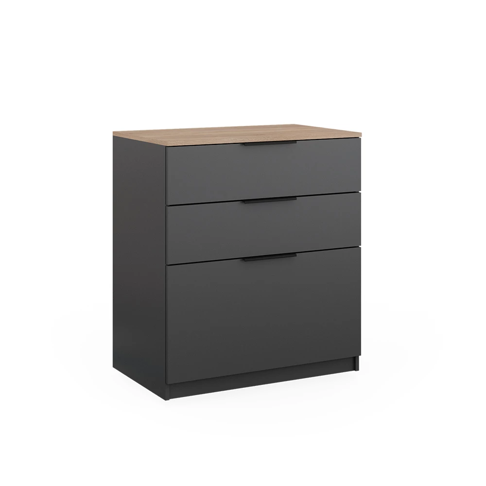 Dressoir Betti Antraciet/Sonoma 50 x 90 cm Vicco