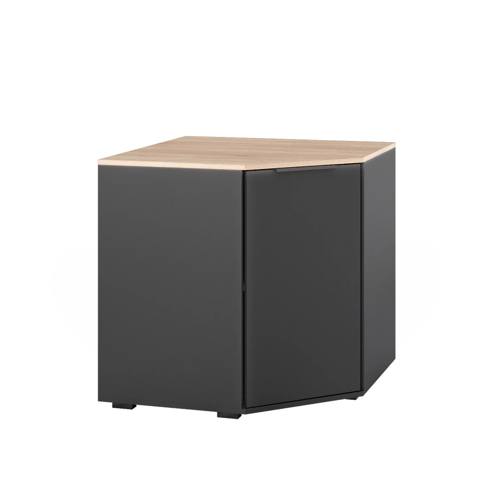 Dressoir Betti Antraciet/Sonoma 77.9 x 77.9 cm met 1 deur Vicco