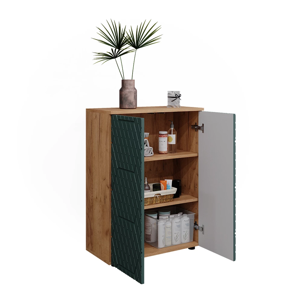 Midikast Irma Goldkraft eik/groen 60 x 81 cm Vicco