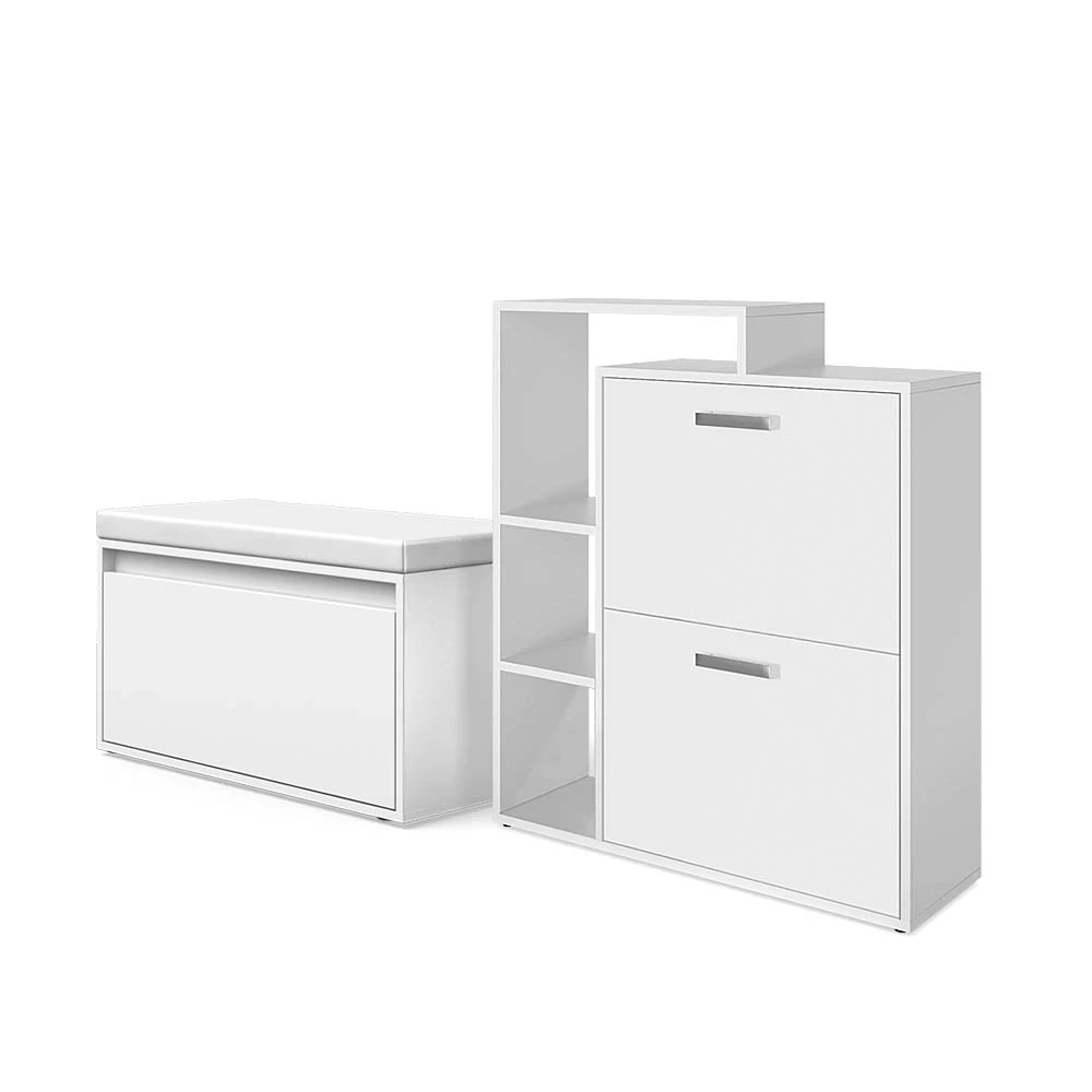 Schoenklaprek Orlando Wit 2 delen, met bank Vicco