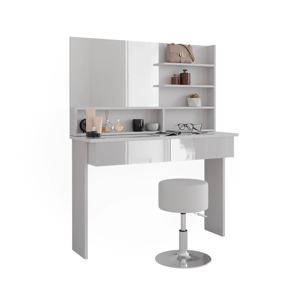 Kaptafel Azur Wit 120 cm met kruk Vicco