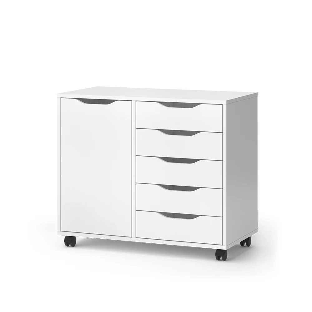Dressoir Otwin Wit 40.6 x 61.5 cm met 5 laden en 1 deur Vicco