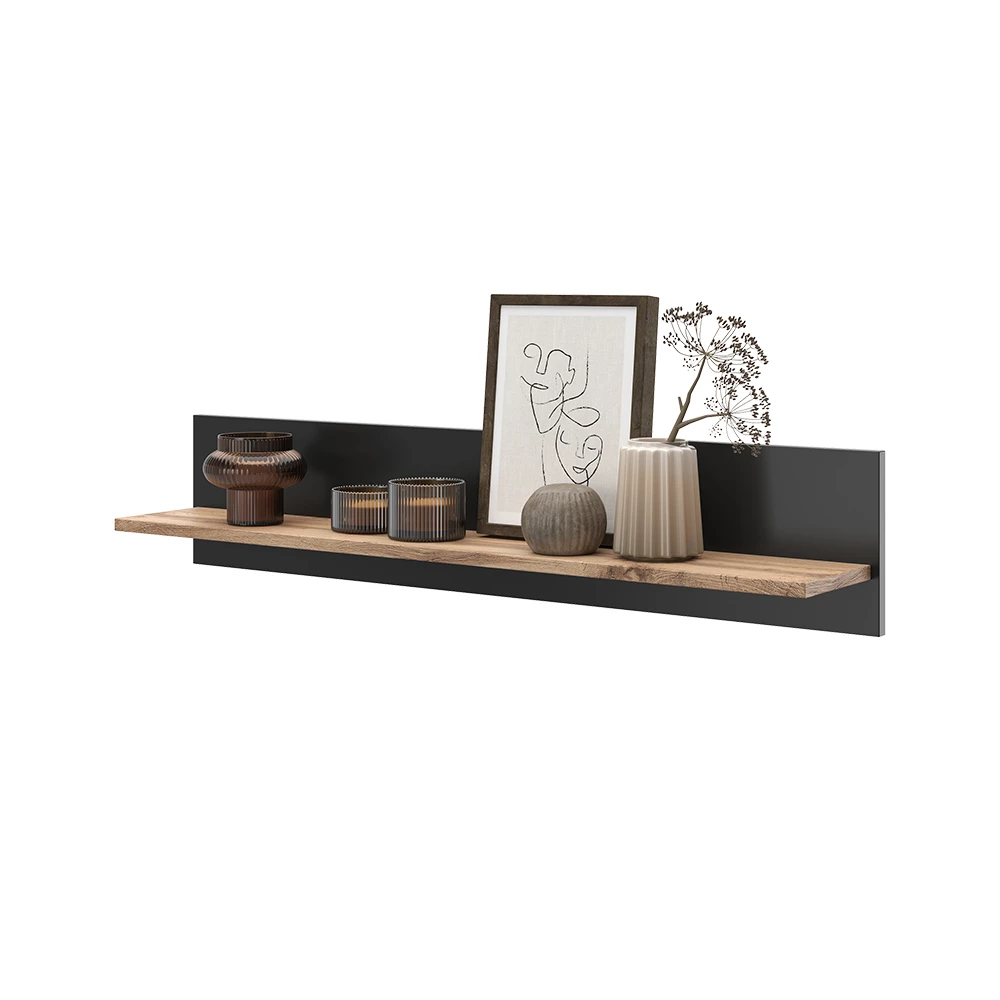 Wandrek Amber Eiken Wotan 100 x 20 cm muurbeugel Vicco
