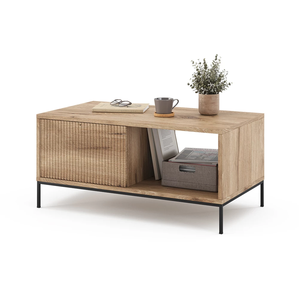 Salontafel  Eliza Viking Eik 90 x 50 cm met één lade Vicco