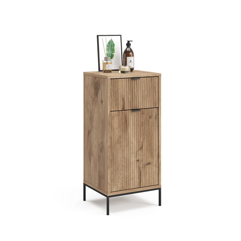 Badkamermeubel Eliza Viking Eik 40 x 87 cm met deur en lade Vicco