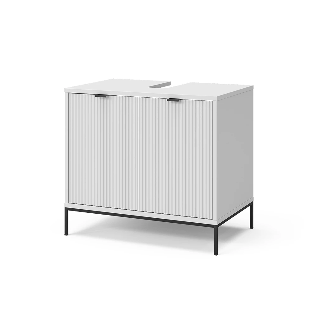 Wastafelonderkast Eliza Wit 70 x 63 cm met 2 deuren Vicco