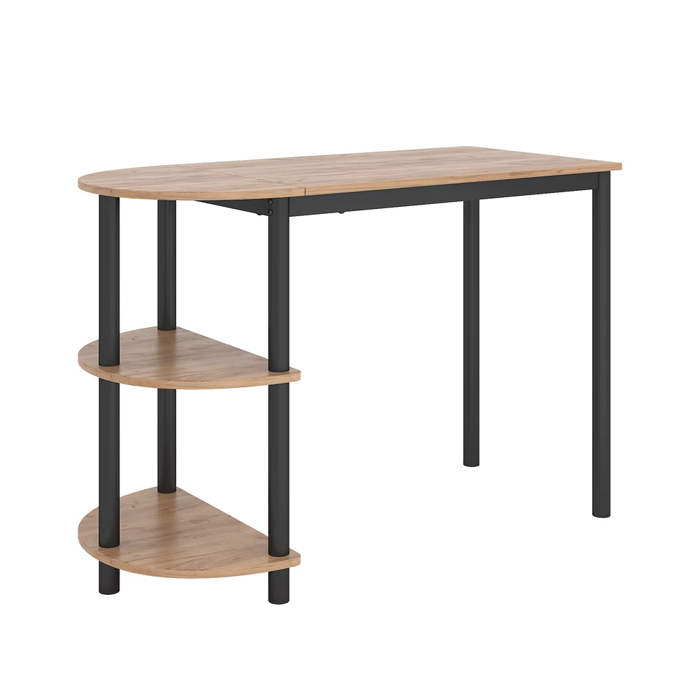 Keukentafel Freetown Goldkraft eik/zwart 110 x 50 cm met open vakken Vicco
