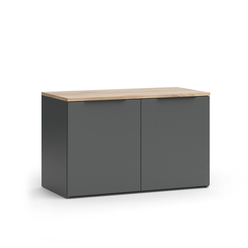Dressoir Wido Antraciet 80 x 50 cm met 2 deuren Vicco