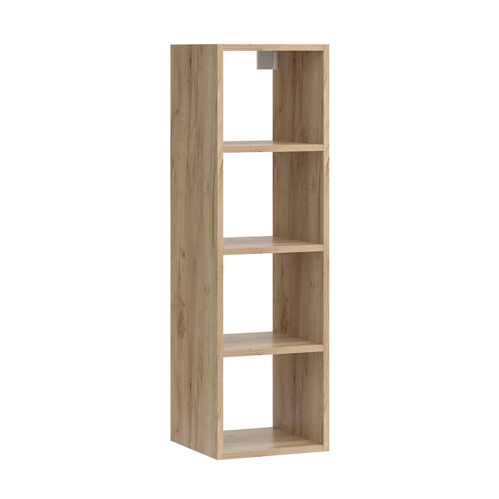 Wandplank Wido Antraciet 30 x 100 cm met 4 open vakken Vicco