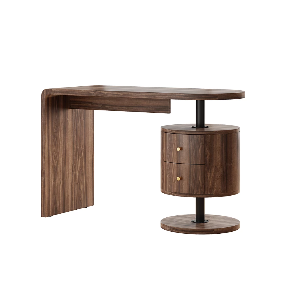 Bureau Lara Eiken rustiek 120 x 50 cm met 2 laden Vicco