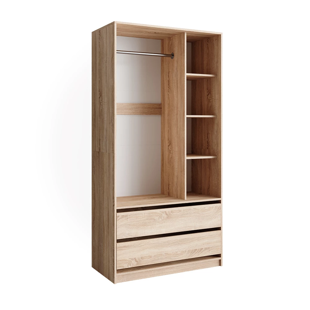 Garderobekast Elmo Sonoma 100 x 200 cm met 2 laden Vicco