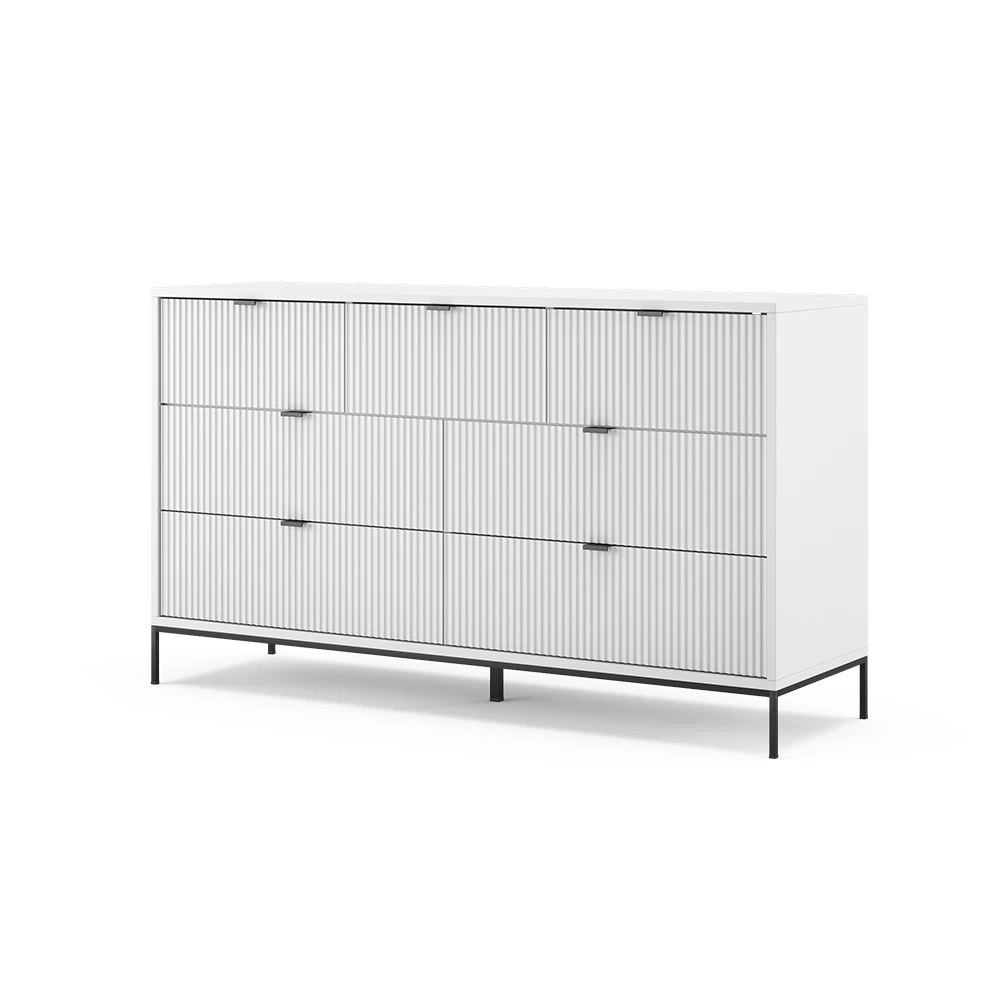 Dressoir Eliza Wit 42 x 81 cm met 7 laden Vicco