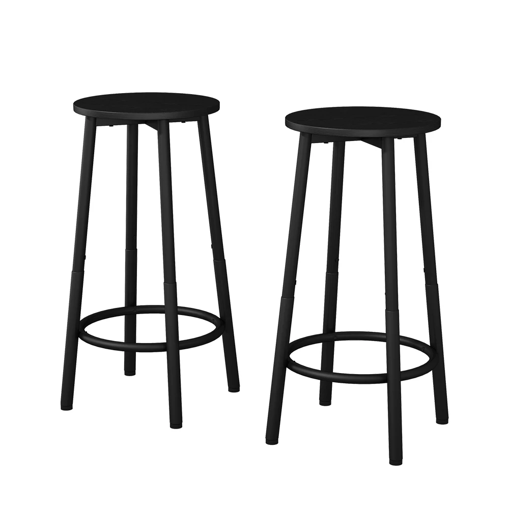 Barkrukken set van 2 Edmonton Zwart 31.5 x 64 cm 2 delen Vicco