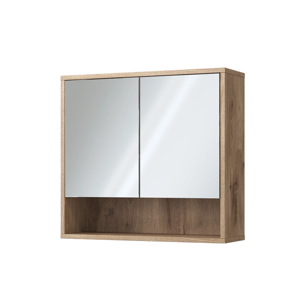 Badkamerspiegel Eliza Viking Eik 70 x 65 cm met 2 deuren Vicco