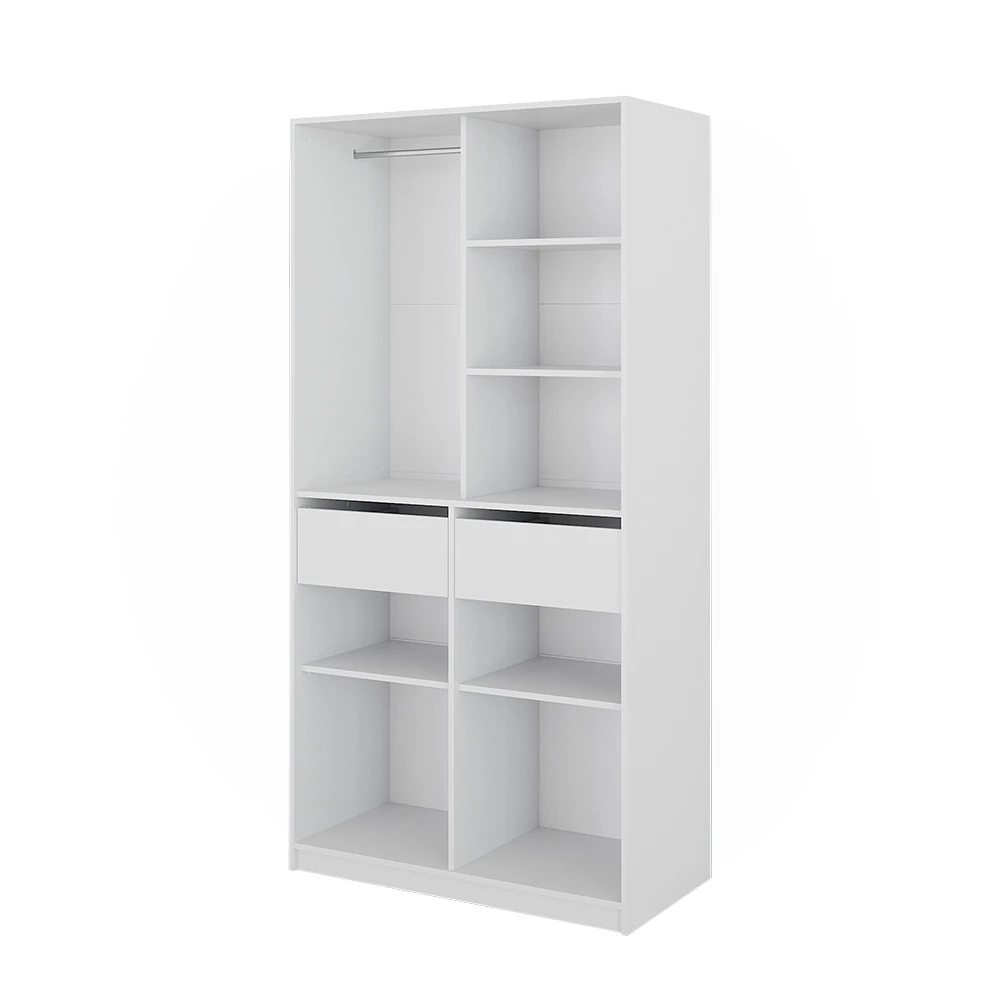 Garderobe Elmo Wit 100 x 200 cm met 2 laden Vicco
