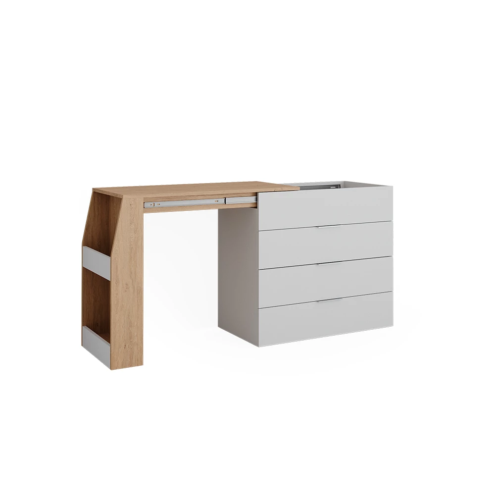 Knutseltafel Iva Wit 95.5 x 80 cm uitklapbaar, 4 laden Vicco