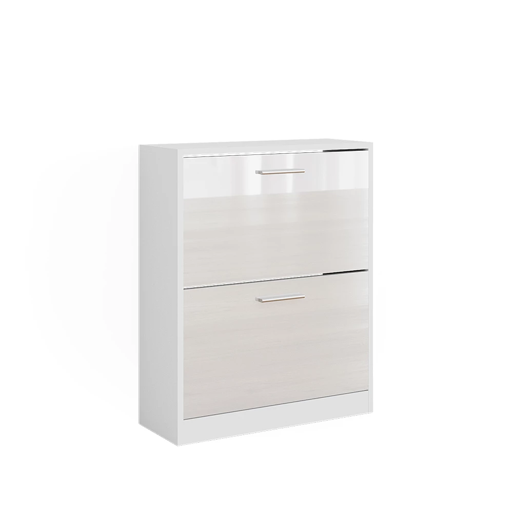 Schoenenkast Gizmo Wit Hoogglans 59 x 72.5 cm 2 compartimenten Vicco