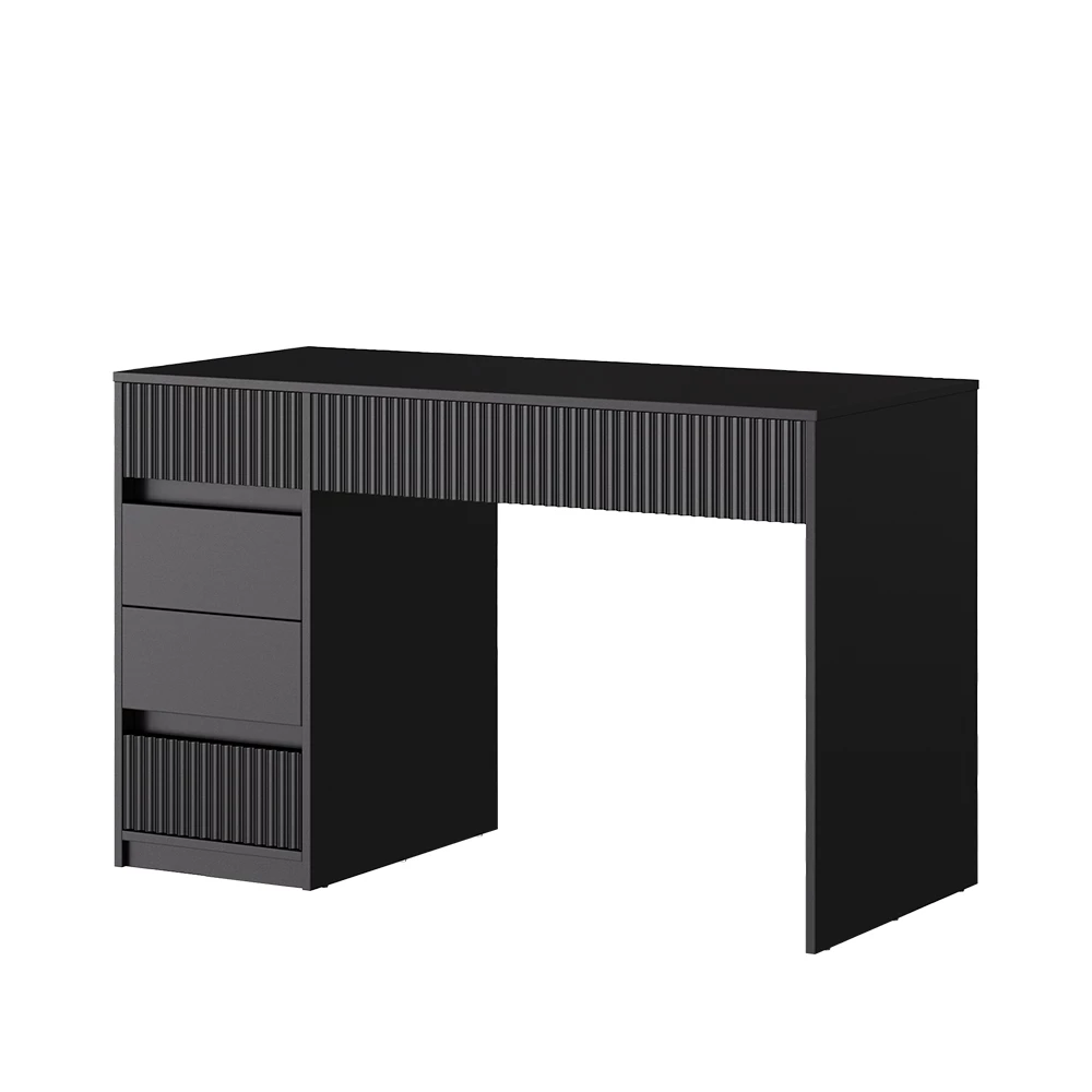 Bureau Omira Zwart 120 x 55 cm met 5 laden Vicco
