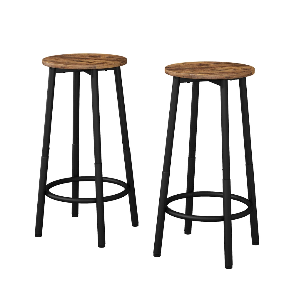 Barkrukken set van 2 Edmonton Eiken rustiek 31.5 x 64 cm 2 delen Vicco