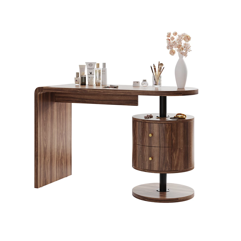 Kaptafel Lara Eiken rustiek 120 cm met 2 laden Vicco