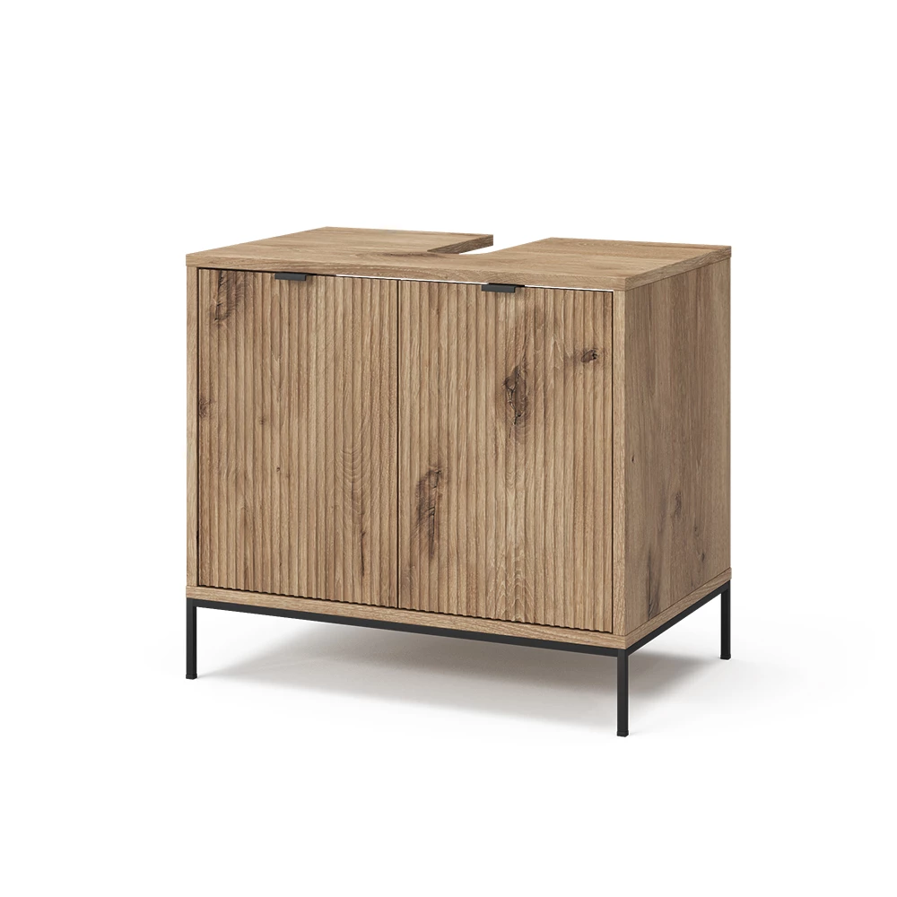 Wastafelmeubel Eliza Viking Eik 70 x 63 cm met 2 deuren Vicco