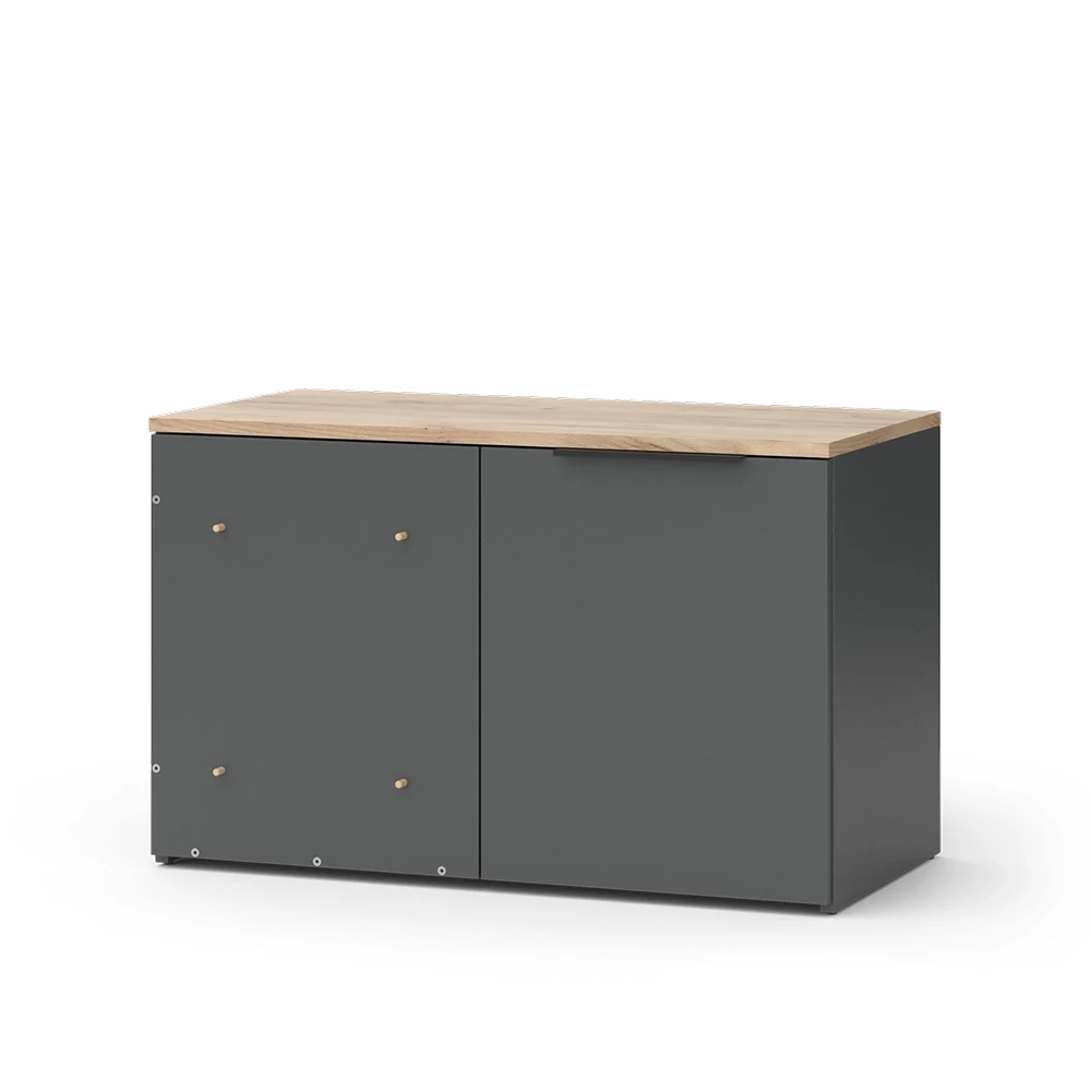 Dressoir Wido Antraciet 80 x 50 cm Hoekladenkast met deur Vicco