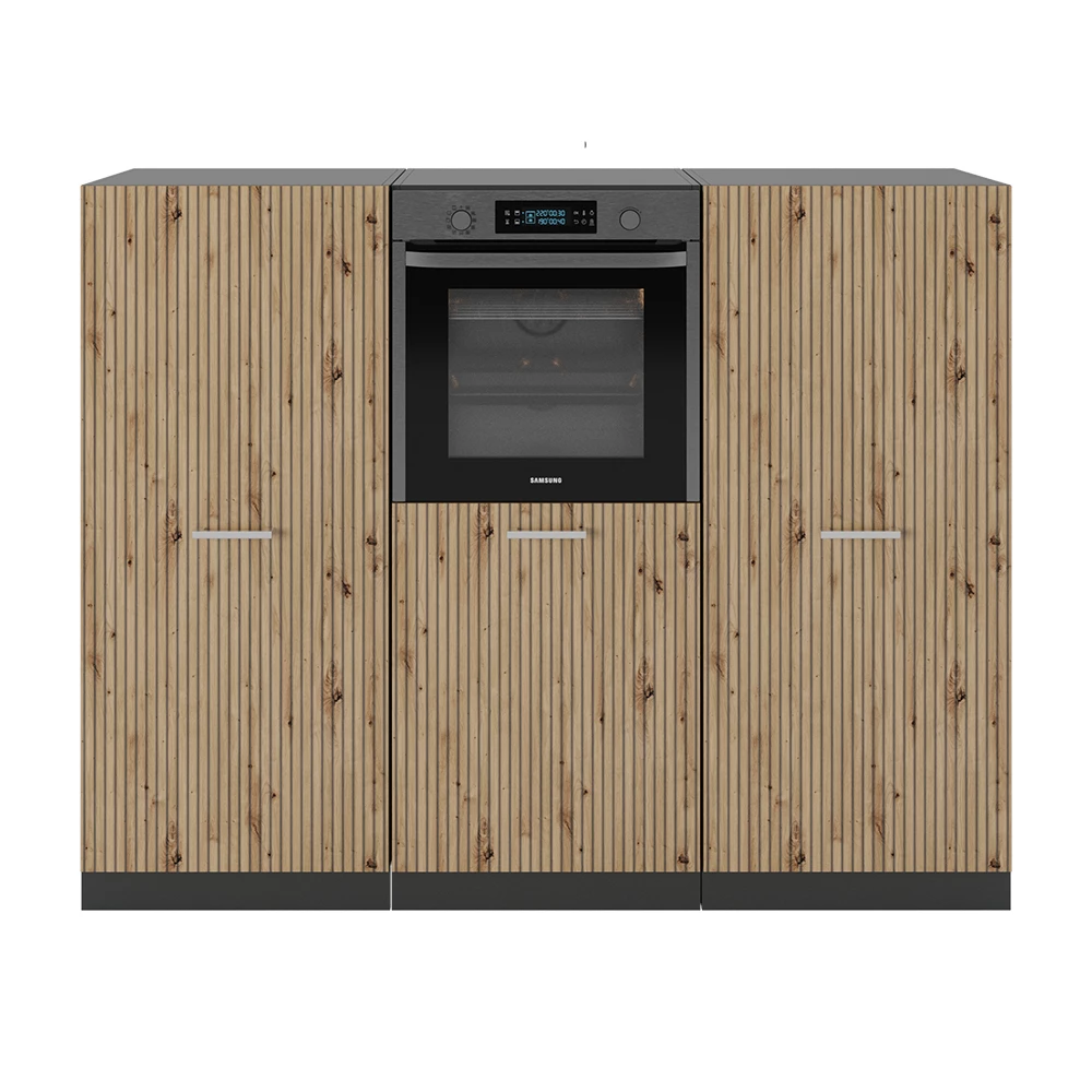 Keukenblok R-Line Artisanaal eiken/antraciet 180 cm zonder werkblad Vicco