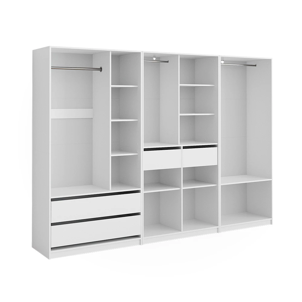 Garderobekast Elmo Wit 280 x 200 cm Set van 3 Vicco