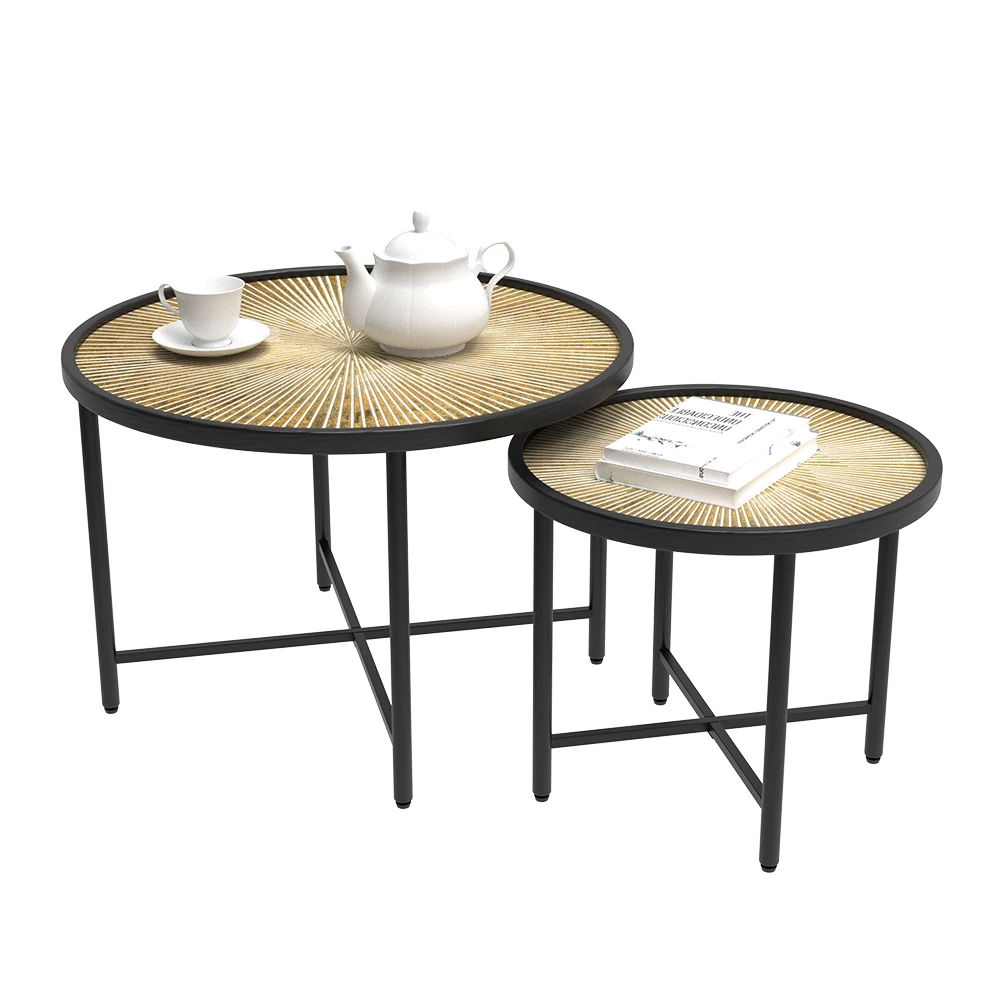 Salontafel set Winnipeg Hout 62 x 62 cm 2 delen Vicco