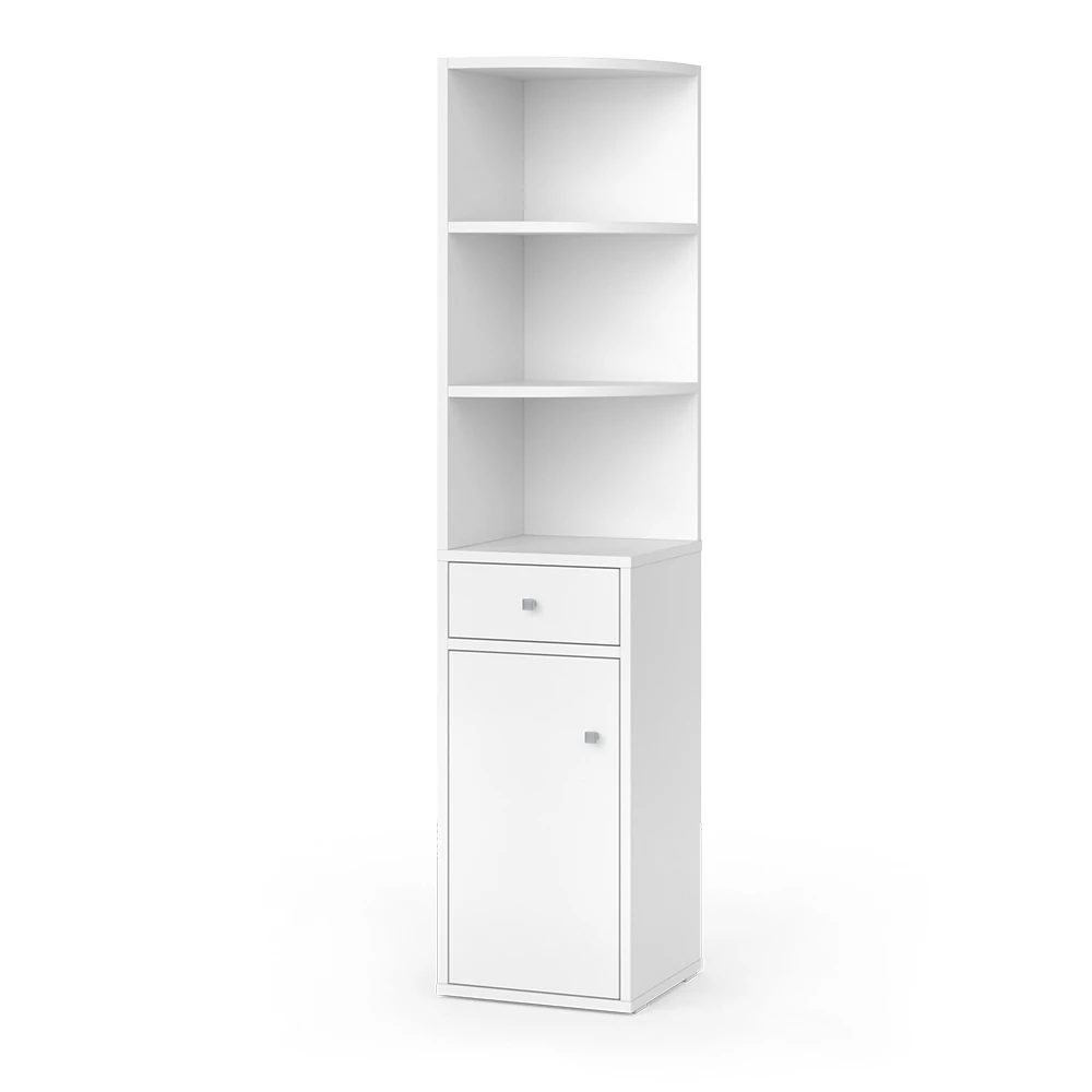 Hoekrek Larry Wit 30 x 135.5 cm met deur en lade Vicco