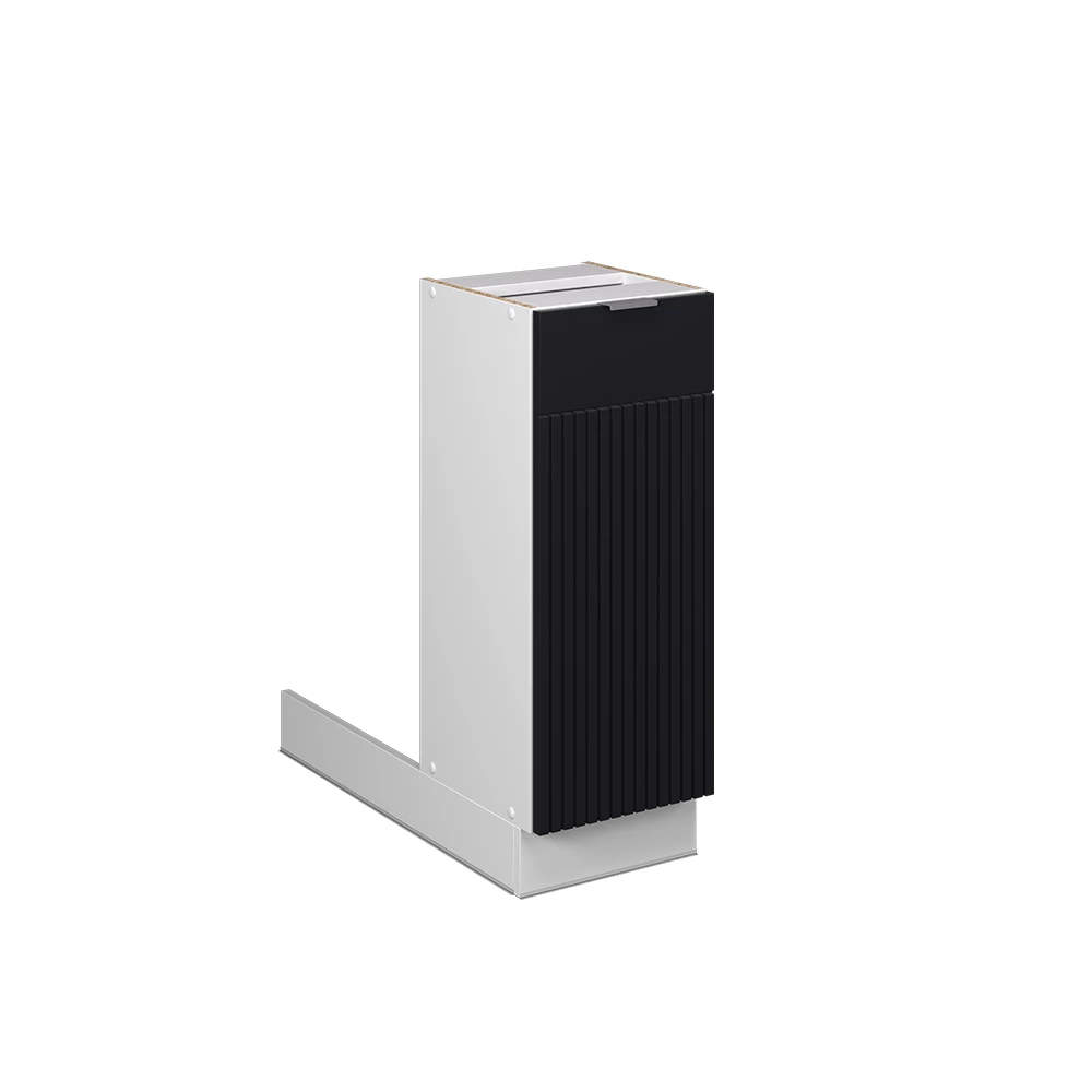 Keukeneiland Fame-Line Zwart gestreept 30 cm zonder werkblad Vicco