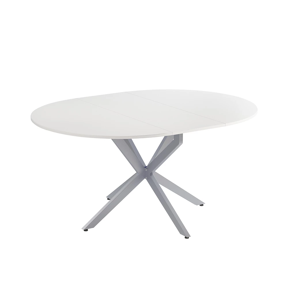 Eettafel Loyd Wit/Grijs 120 x 76.5 cm Uitschuifbaar Vicco