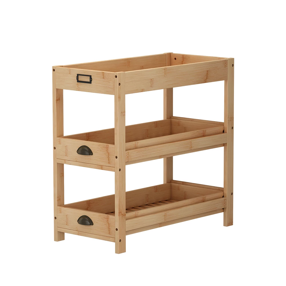 Staand rek Legum Bruin 33 x 66 cm met 3 legplanken Vicco