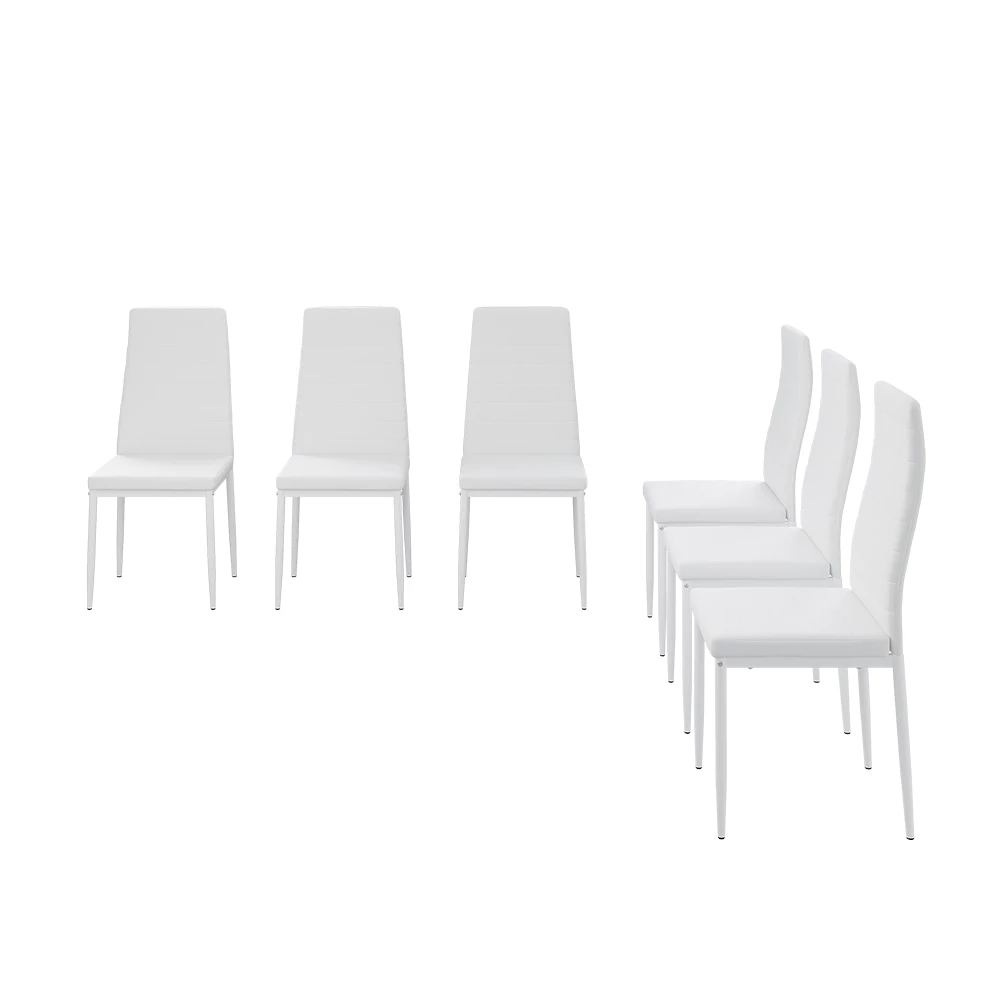 Eetkamerstoel Grand Wit 42.5 x 48 cm Set van 6 Vicco