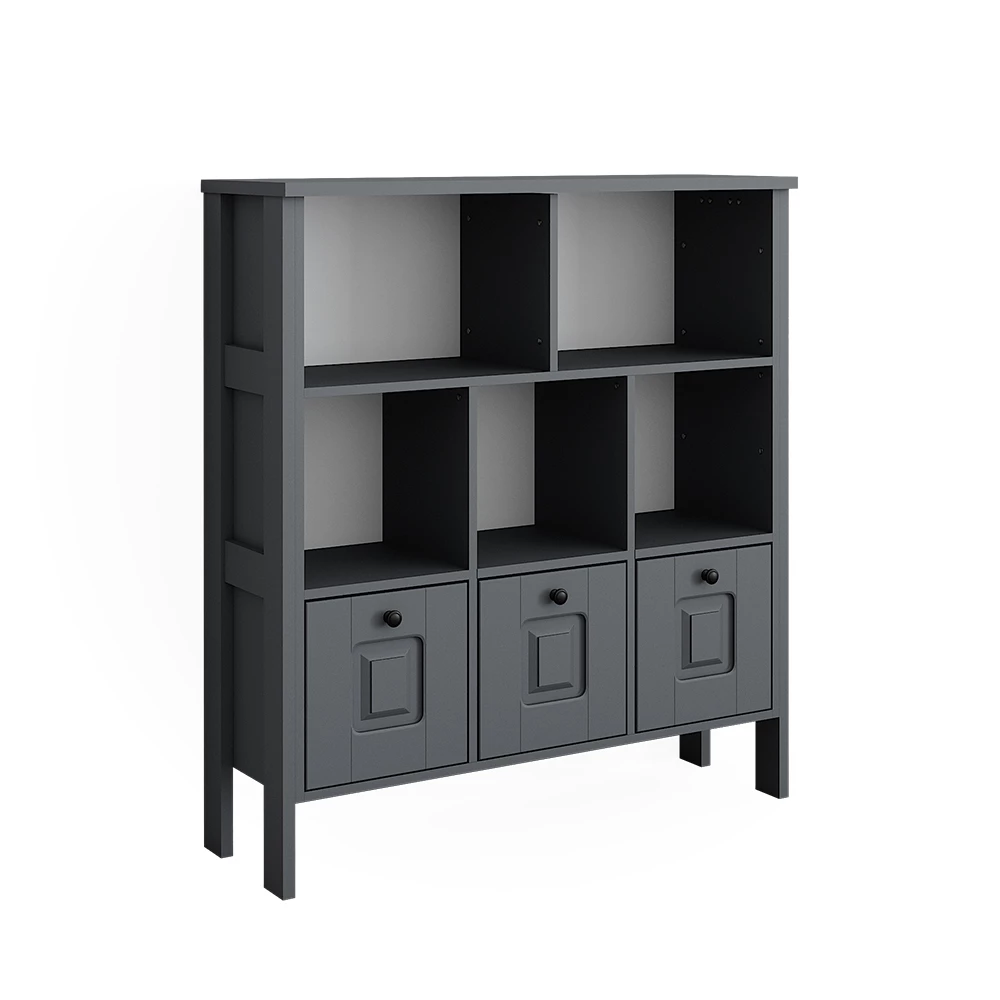 Kinderboekenkast Ajaton Grijs 103.6 x 113.4 cm Vitalispa