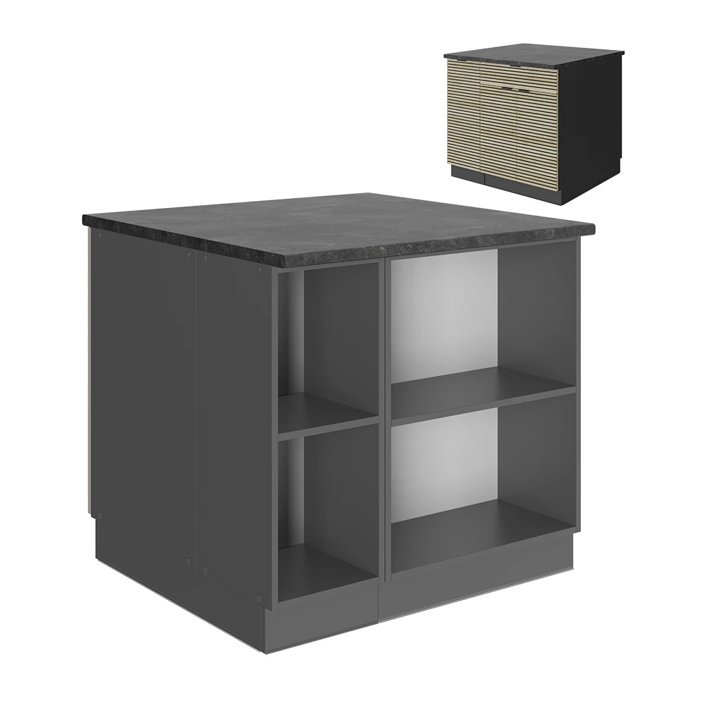 Keukeneiland Fame-Line Eiken paneel 90 cm met lade, zonder werkblad Vicco