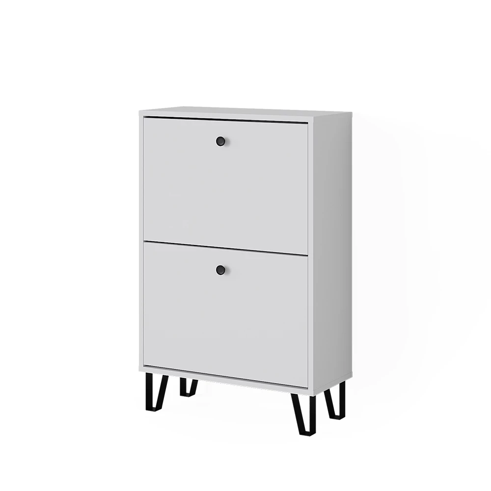 Schoenkipper Siri Wit 60 x 92 cm met 2 scharnierende laden Vicco
