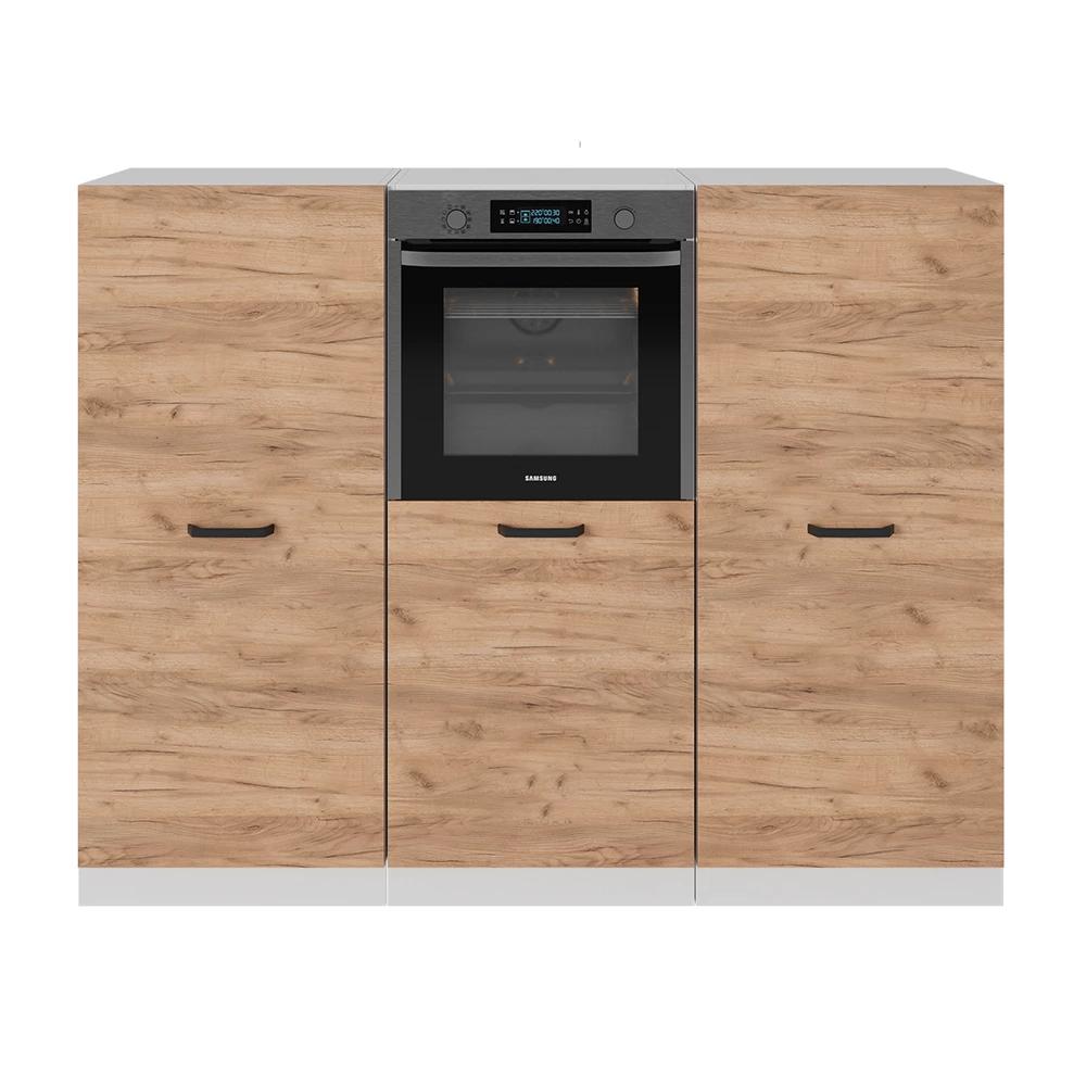 Keukenblok R-Line Eik goud/wit 180 cm Zonder werkblad Vicco
